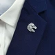 Значок из стали BROCHE брошь бижутерия Животные Лошадь серебристый BRGV115192 - изображение 1