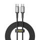 Кабель для зарядки YOKI POWER YK-PO70 Type-C на Type-C 2м 100W универсальный смарт интернет шнур для быстрой зарядки айфона iPhone телефона ноутбука смартбука павербанка роутера шнуры для ноутбуков смартфонов и планшетов - изображение 3