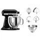 Кухонный комбайн KitchenAid Artisan 4,8 л 5KSM175PSEOB с откидным блоком черный - изображение 1
