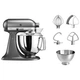 Кухонный комбайн KitchenAid Artisan 4,8 л 5KSM175PSEMS с откидным блоком серебряный медальон - изображение 1