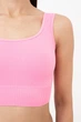 Безшовний топ в рубчик на широких бретелях Giulia TOP RIB S/M Pink-rosa, спортивний топ - зображення 4