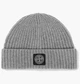 Шапка Stone Island Logo Patch Ribbed Beanie Grey K2S15N100012S00B4-V0M6B MISC - изображение 1
