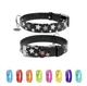 Ошейник кожаный для собак крупных пород WAUDOG Glamour чёрный, дизайн «Звёздочка», QR паспорт, светонакопительный/светоотражающий, размер L (обхват шеи 38–49 см), ширина 25 мм, металлическая фурнитура, арт. 35871 - изображение 2