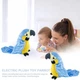 Интерактивная игрушка Попугай Parrot Talking 22 см, с функцией запоминания и повторения фраз, от 3 батареек ААА, желто-голубой - изображение 5