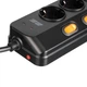 Удлинитель сетевой 3м, 6xТипF, 16A, 2xUSB-A, 1x USB-C фильтр, черный 2E (2000003251230) - изображение 6