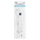 Подовжувач мережевий 2E 3м, 5xТипF, 16A, 1xUSB-A,1xUSB-C, фільтр, білий - зображення 7