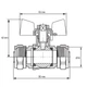 Кран кульовий Koer Wing 16x16 (KR.353) LL1657 - зображення 2