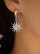 Сережки солнца в серебре 5565 - изображение 1