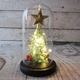 Новорічна ялинка в колбі із зіркою Christmas Decor 23.5см з LED підсвічуванням на батарейках Зелена (025y) - зображення 4