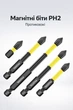 Набор магнитных противоскользящих бит PH2 5шт (25 -90 мм) yellow - изображение 1