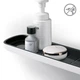 Полка клеящаяся MBM HOME BP-18 WHITE/BLACK пластиковая бело-черная - изображение 5