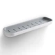 Полка клеящаяся MBM HOME BP-18 WHITE/GRAY пластиковая бело-серая - изображение 4