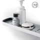 Полка клеящаяся MBM HOME BP-18 WHITE/GRAY пластиковая бело-серая - изображение 5