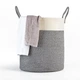 Корзина для хранения с ручками MBM HOME TH-14 GRAY/WHITE серо-белая - изображение 2