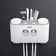 Диспенсер для зубной пасты со стаканами клеящийся MBM HOME BP-25 WHITE/GRAY серый - изображение 3