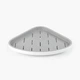 Полка угловая клеящаяся MBM HOME BP-26 WHITE/GRAY пластиковая белая/серая - изображение 1