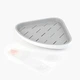 Полка угловая клеящаяся MBM HOME BP-26 WHITE/GRAY пластиковая белая/серая - изображение 14