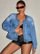 Куртка джинсовая женская SHEIN GD-00210574 S Синяя (DN3012300099792) - изображение 1