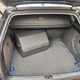 Автомобильный саквояж органайзер в багажник авто 30 х 30 х 30 см из кожезаменителя черный нитка синяя - изображение 7