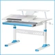 Дитячий стіл Evo-Kids TH-310 з полицею Blue Білий / Блакитний (TH-310 W/BL+ BD-S30 BL) - зображення 1