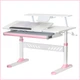 Дитячий стіл Evo-Kids TH-310 з полицею Pink Білий / Рожевий (TH-310 W/PN + BD-S30 PN) - зображення 1