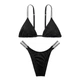 Купальник Victoria's Secret Double Shine Strap Bikini Чорний L - изображение 3