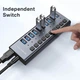 USB hub Acasis P-10 (Сірий) - зображення 6