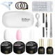 Набір для нарощування нігтів - стартовий набір для гелевого нарощування з портативною лампою Sun-mini USB, полігель 30мл 3шт, база,топ EILI - зображення 1