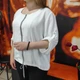 Бомбер женский блуза на молнии без капюшона 54-56 белый - изображение 8