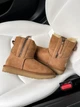 Жіночі уггі Міні Руді Замша з Змійкою UGG Zip Mini Chestnut Suede (38, помаранчевий) - изображение 1