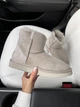 Жіночі угг Міні Замш Світло Сірі Змійка та Лак Пьятка UGG Mini Light Grey Suide Zipper (39, бежевый) - изображение 1
