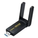Двохдіапазонний бездротовий мережний Wi-Fi адаптер USB Fenvi FU-AX1800 2.4G/5G Mu-MIMO Black (18838) - зображення 2