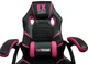 Геймерське крісло SERIES EX Pink чорно-рожеве екошкіра + мембранна тканина, 117×65×49 см, 120 кг - зображення 2