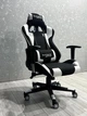 Компьютерное кресло PlayMaker Supreme Gaming 94558 чёрно-белое ткань, 138×68×49 см, 120 кг - изображение 5