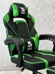 Игровое кресло Deus Large Green чёрно-зелёное экокожа, 125×68×50 см, 120 кг - изображение 3