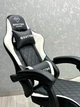 Компьютерное кресло CARBON Quattro Gaming чёрно-белое экокожа + металл, 123×63×50 см, 120 кг - изображение 2