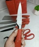 Набор кухонных ножей Edenberg EB-11098 12 предметов на подставке, красный - изображение 4