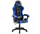 Игровое кресло Madrex EXT ONE BLUE чёрно-синее экокожа, 133×63×49 см, 120 кг - изображение 1
