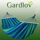 Підвісний двомісний садовий гамак Gardlov 260×160 см, синій бавовна + поліестер + дерево, 150 кг - зображення 1