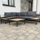 Комплект садовой мебели лофт IdealGarden MAS-XL-03 серый угловой диван - изображение 4