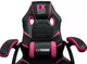 Игровое кресло Extreme EX Blue чёрно-розовое экокожа + мембранная ткань, 117×65×49 см, 120 кг - изображение 6