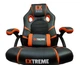 Игровое кресло SERIES EX Orange чёрно-оранжевое экокожа + мембранная ткань, 117×65×49 см, 120 кг - изображение 2