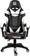 Компьютерное кресло Extreme GT чёрно-белое экокожа, 133×64×50 см, 120 кг - изображение 3