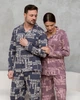 Женская пижама на пуговицах - Надписи - Family look для пары L - изображение 11