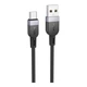 Кабель для зарядки и передачи данных USB Hoco X109 Silicone USB to Type-C 3A 3m Black - изображение 2
