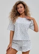 Пижама женская FS Lazada L в рубчик с шортами и топом Серый (8700) - изображение 5