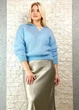 Джемпер мохеровий з затібкою на гудзики блакитний Made in Italy M-XL 36-200 - изображение 1