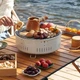 Гриль для барбекю бездымный для мяса, рыбы и овощей 30×30×11,5 см, портативный, с металлической решеткой - изображение 5
