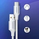 Кабель USB на Type-C UGREEN US288 Cable Nickel Plating Aluminum Braid (1m, 18W, 3A). White - зображення 5