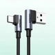 Кабель USB на Type-C Г-подібний UGREEN US176 Right Angle (1m, 3A). Gray - зображення 3